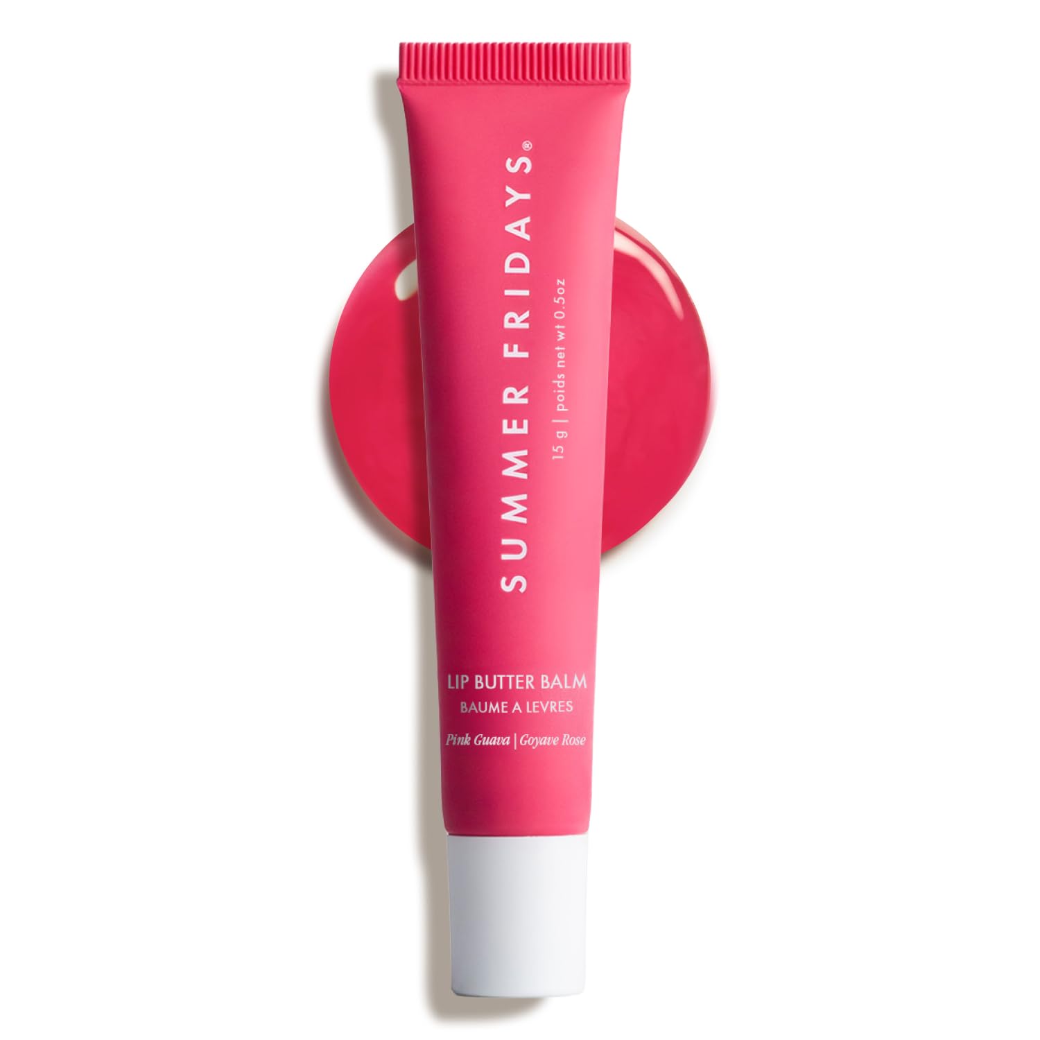 Buy now Summer Fridays Lip Butter Balm - Conditioning Lip Mask and Lip Balm for Instant Moisture, Shine and Hydration - Sheer-Tinted, Soothing Lip Care - Vanilla (.5 Oz) Pink Guava at indiglob india