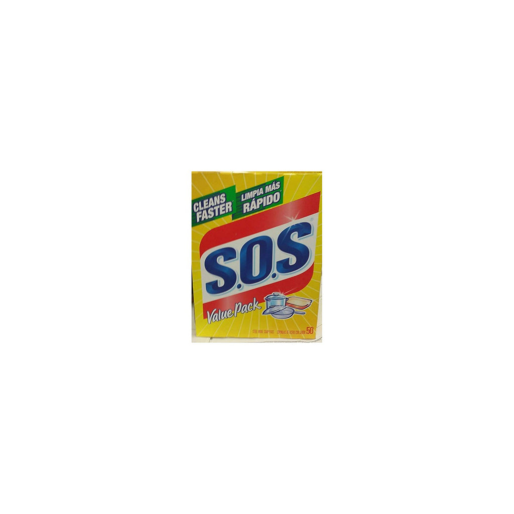 Buy now S.O.S Steel Wool Soap Pads - 50 Pads at indiglob india