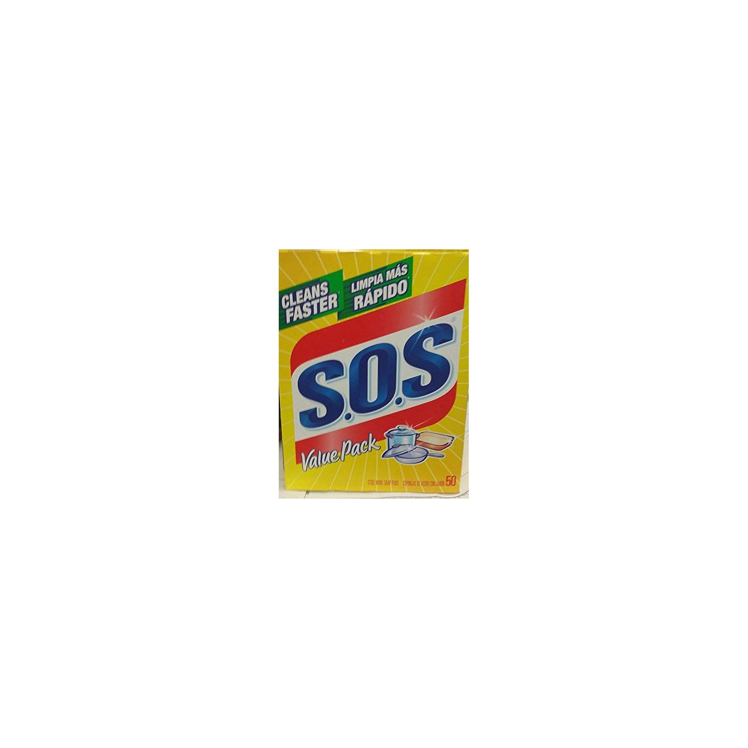 Buy now S.O.S Steel Wool Soap Pads - 50 Pads at indiglob india