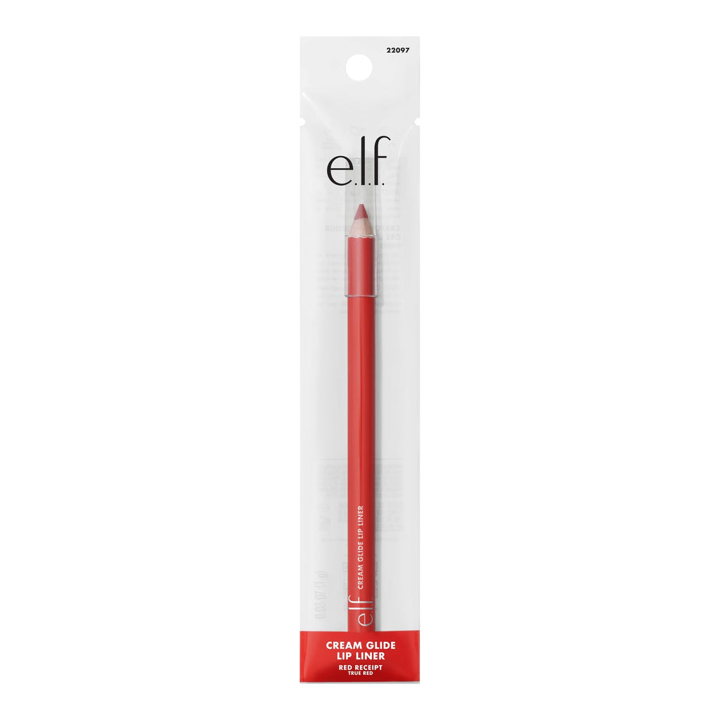 e.l.f. Cream Glide Lip Liner in Highly-Pigmented Red. Smooth application for perfect lips. Verified by CuratCart.