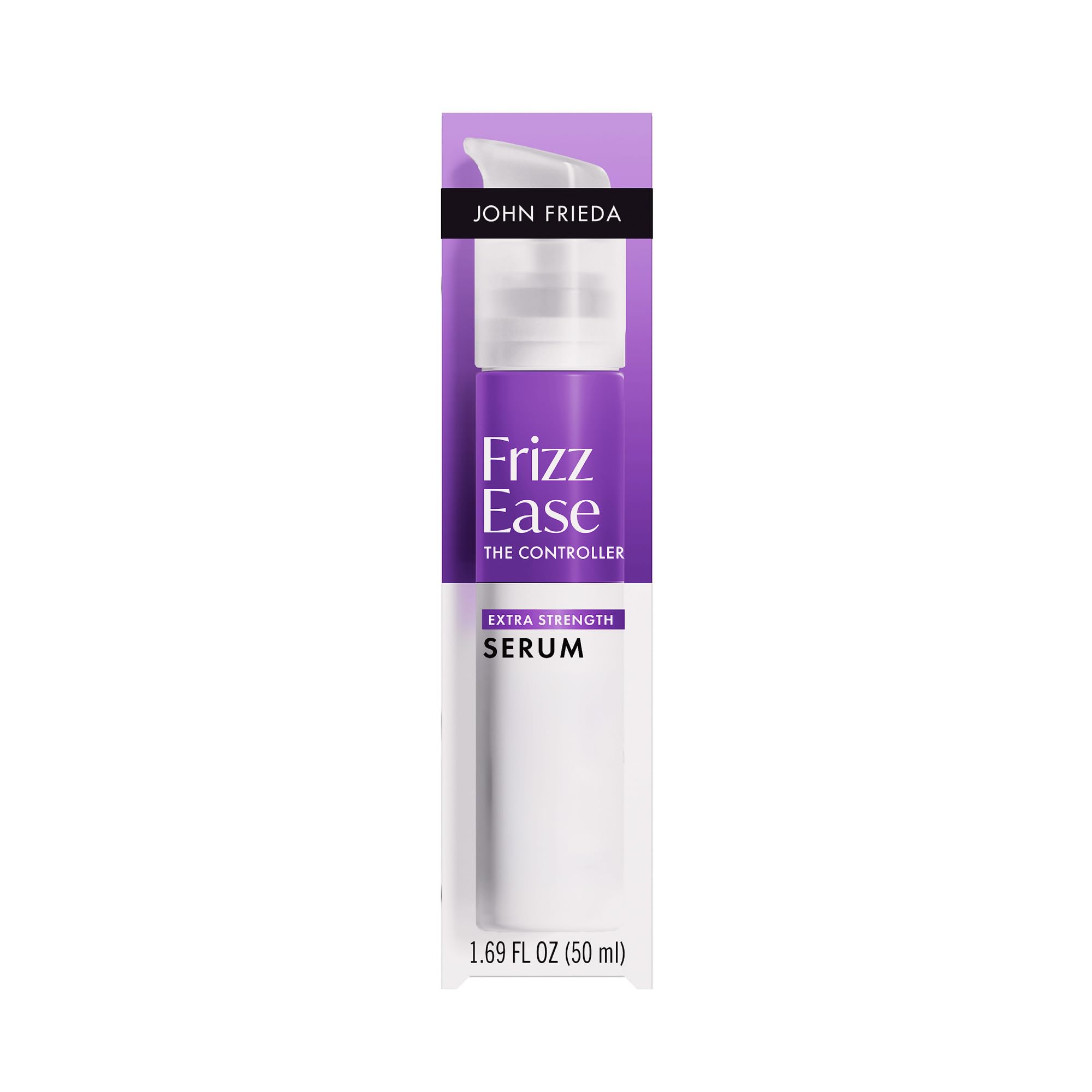 John Frieda Frizz Ease Extra Strength Hair Serum, 1.69 fl oz | Anti-frizz Serum for Thick, Coarse Hair, Vitamin E and Rice Oil, Heat Protection, Smoothing, Hydrating
