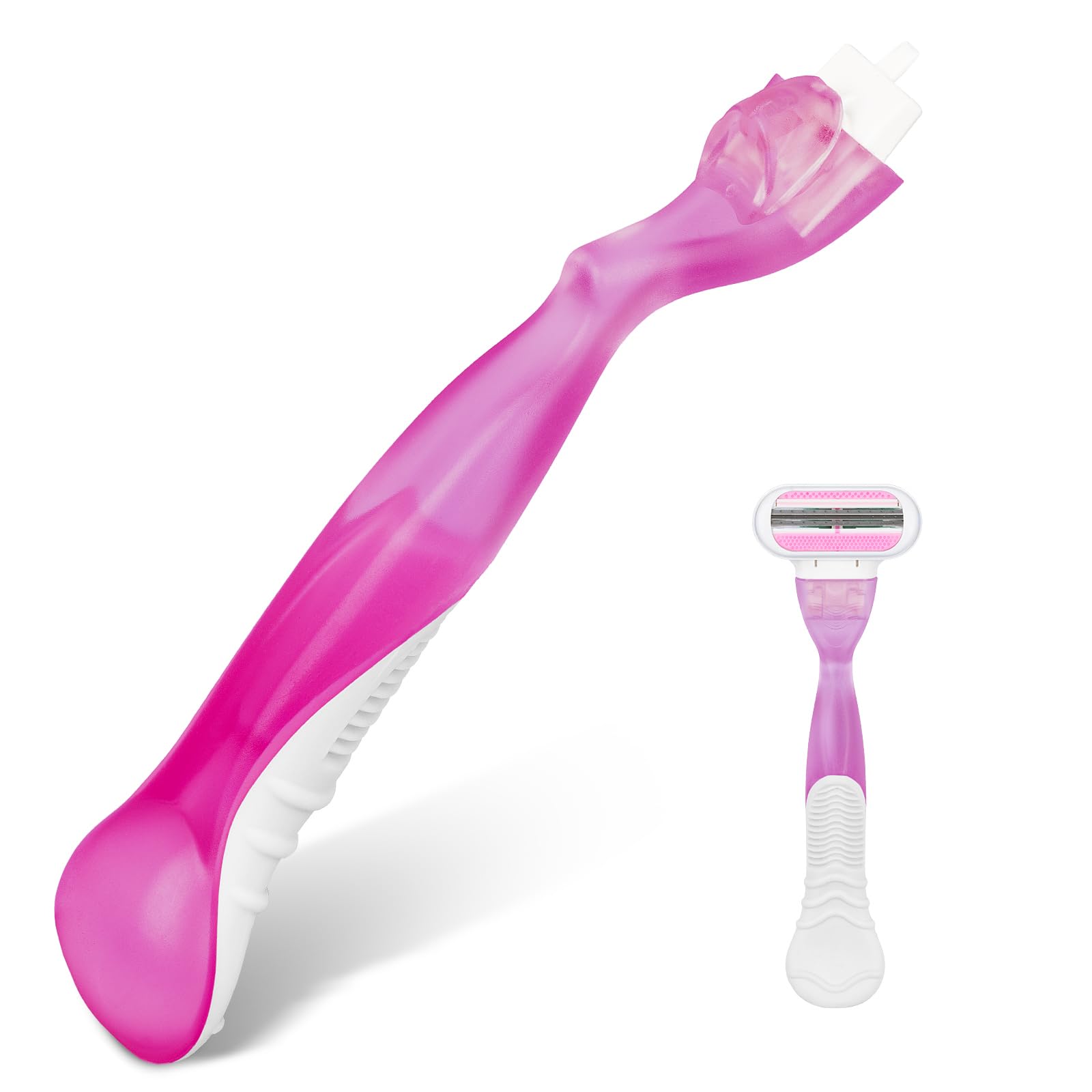 Replacement Handle Compatible with Gillette Venus, Comfort Glide Razor Handle Non-slip Ergonomic Handles for Women (Pink)