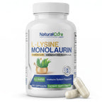 Natural Cure Labs L-Lysine with Monolaurin 600mg 1:1 Ratio, 100 Capsules