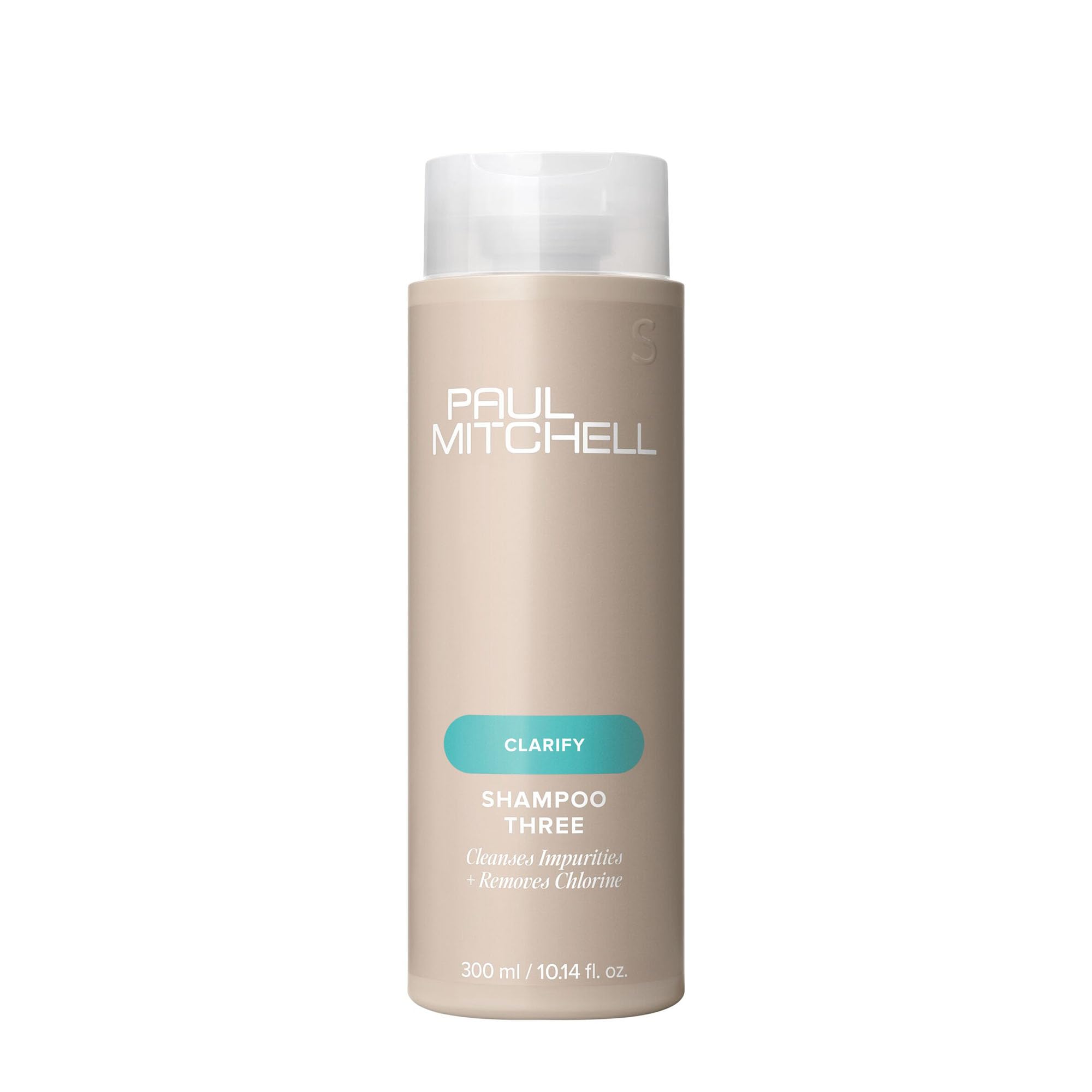 Paul Mitchell Shampoo Three, Clarifying Shampoo, Cleanses Impurities + Removes Chlorine, For All Hair Types, Great For Swimmers