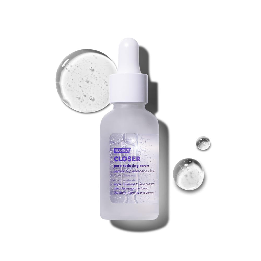 FRANKLY Closer Serum Mega Jumbo | Pore Minimizer Serum | 3.38 fl oz | 9 Peptides, Vegan Collagen, Adenosine, PHA | Korean Pore Minimizer for Glass Skin, Anti-Aging, Hydration, Elasticity
