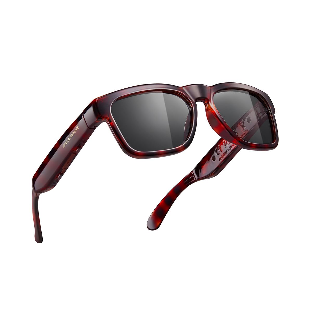 Buy now OhO Smart Glasses, Audio Glasses With Bluetooth Speaker,Reading Glasses With Voice Control and Open Ear,(Men/Women) Brown Frame-black Lens at indiglob india