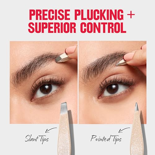 Buy now Revlon Designer Series Mini Tweezer Set, Hair Removal Tool Kit with Slant & Point Tips, Portable and Easy to Use, Made with Long Lasting Stainless Steel, 1 Count at indiglob india