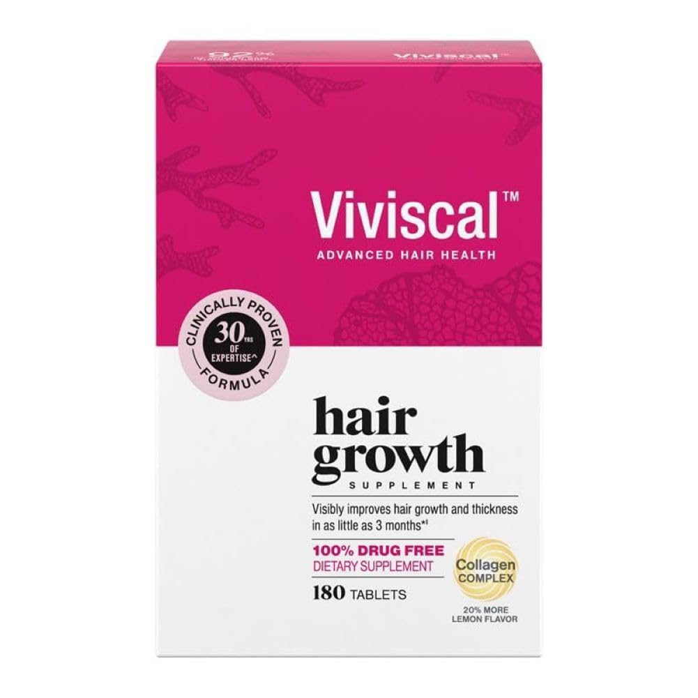 Buy now Viviscal Hair Growth Supplements for Women, Thicker Fuller Hair Support for Thinning Hair and Hair Loss, with Biotin and Marine Collagen, Drug-Free, 180 Tablets, 90-Day Supply 180 Count (Pack of 1) at indiglob india