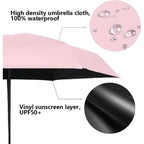 Buy now ESUFEIR Mini Travel Sun Umbrella for Purse With Case,Small Compact UV Umbrella Protection Sun,Lightweight Portable Parasol Windproof for Women Men Kids (Pink) at indiglob india