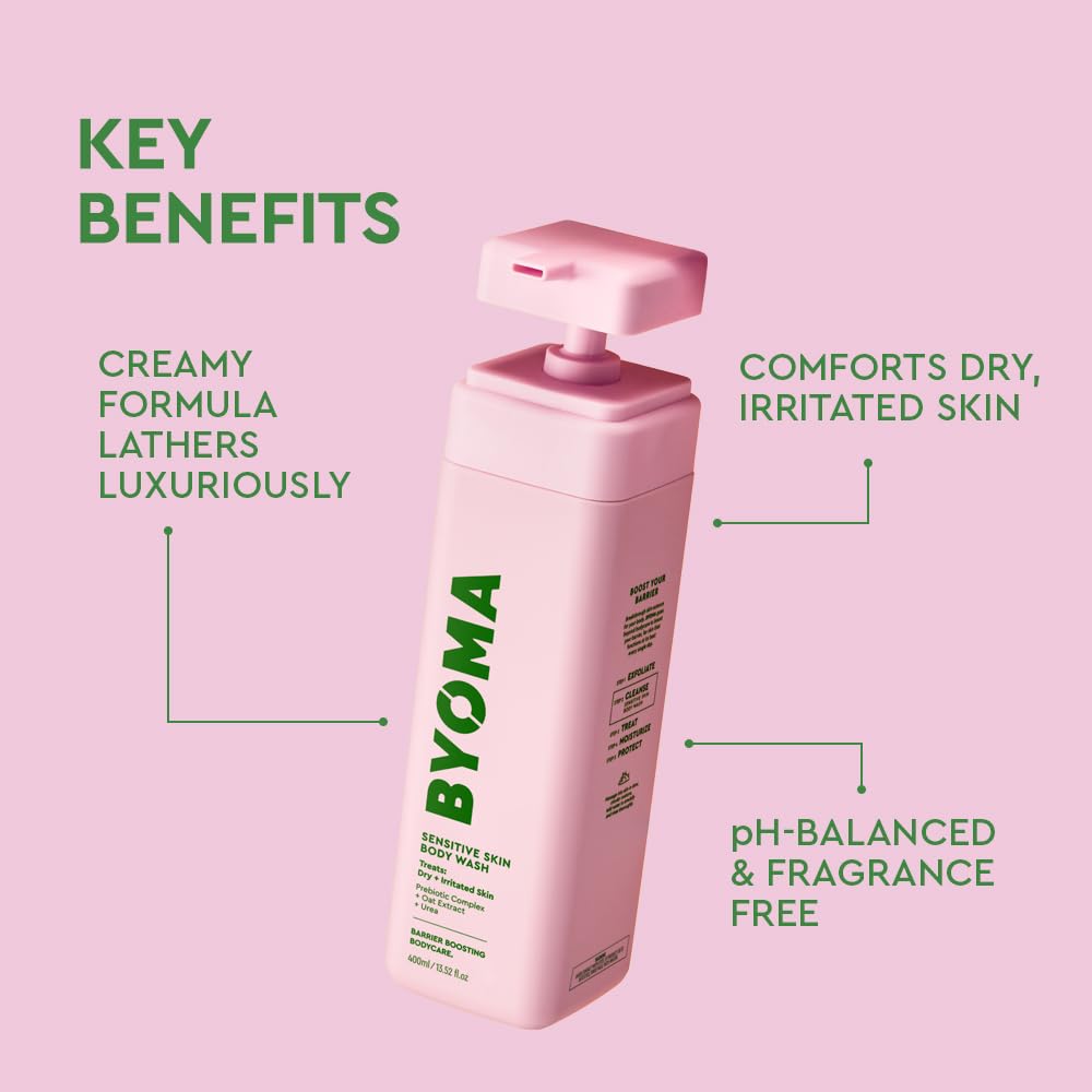 BYOMA Sensitive Skin Body Wash for Dry and Irritated Skin (400ml)