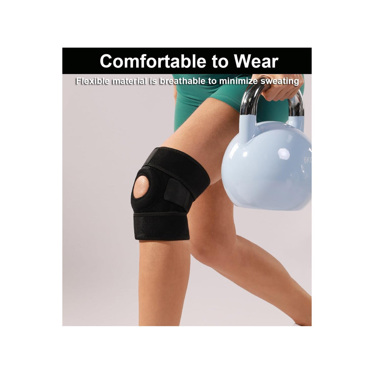 SUJAYU Knee Brace for Women Men with Side Stabilizers, 2 Pack Knee Braces for Knee Pain ACL MCL Arthritis Joint Pain Relief, Adjustable Compression Sleeve Patellar Tendon Support Strap