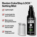Buy now Revlon Colorstay 24 Hr Lock Setting Mist, Keeps Face Makeup from Melting & Fading, Mattifying, Blurring & Oil Absorbing Spray, Transfer-Proof & Mask Friendly, 1.9 fl oz at indiglob india