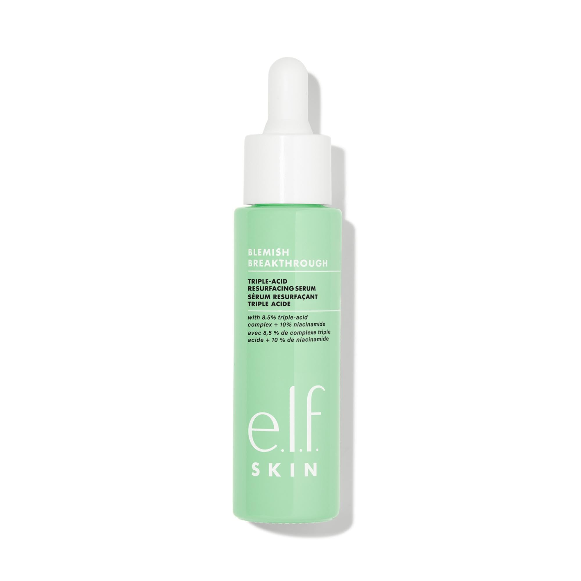 Buy now e.l.f. SKIN Blemish Breakthrough Triple-Acid Resurfacing Serum, Hydrating Night Serum For Fighting Blemishes, Helps Improve Skin Tone & Texture at indiglob india