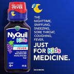 Buy now VICKS DayQuil and NyQuil Kids Grape Cold & Cough + Fever Multi-Symptom Relief Liquid Co-Pack, Specially Formulated for Kids Ages 6+, 2x8 OZ at indiglob india