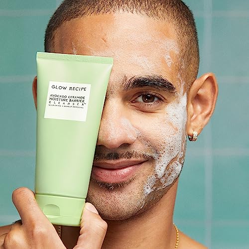 Buy now Glow Recipe Avocado Ceramide Facial Cleanser for Dry Skin - Hydrating Gel to Foaming Face Wash for Women & Men - Gentle Moisture Barrier Repair with Hyaluronic Acid & Colloidal Oatmeal, 150ml at indiglob india