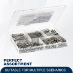 Assorted size bulk safety pins in clear official packaging, perfect for multiple scenarios. Available at Curat Cart.