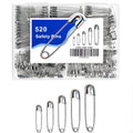 Premium imported assorted safety pins in bulk from Curat Cart, featuring a variety of sizes for versatile use. Perfect for crafting and repairs.