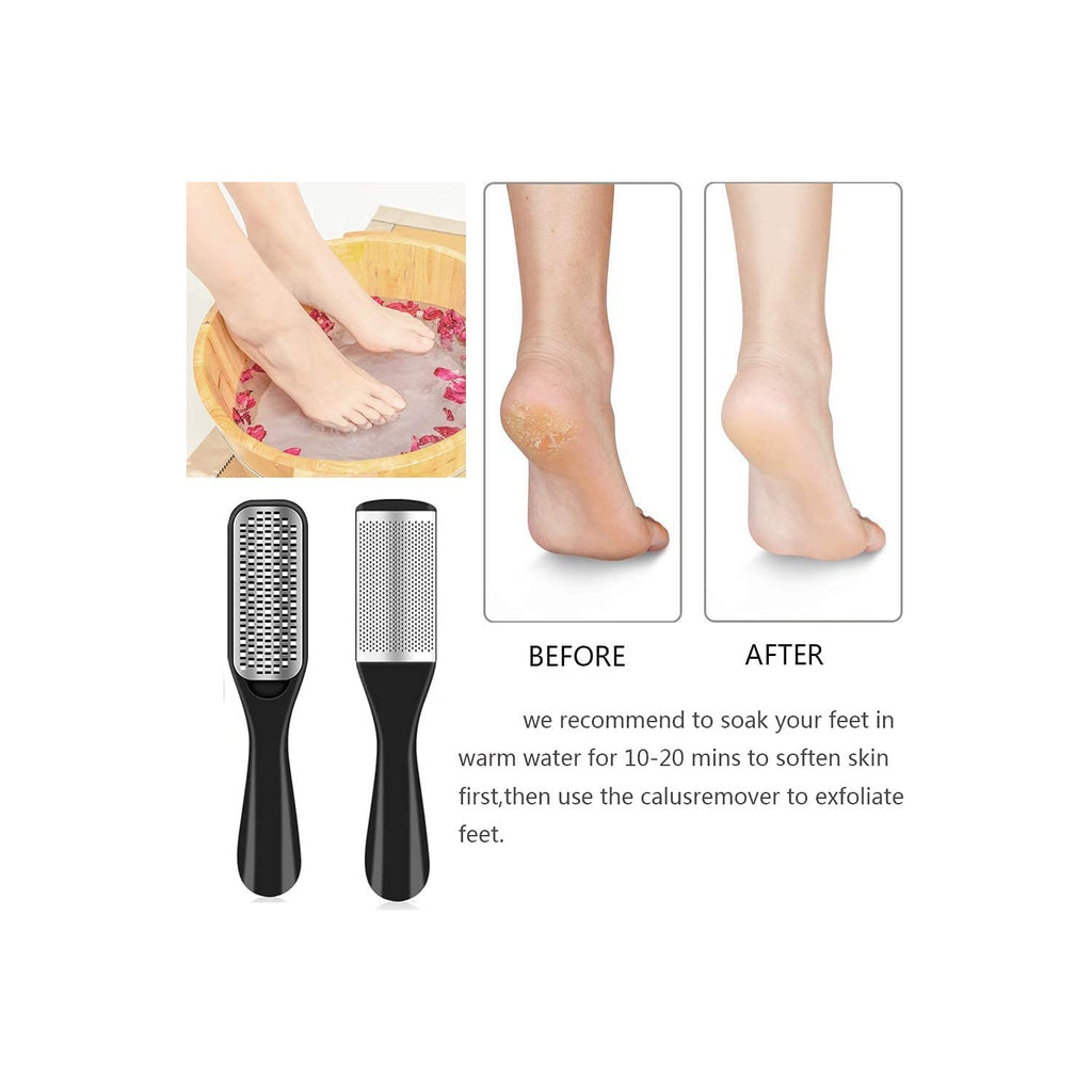 36 in 1 Pedicure Kit, Stainless Steel Foot Care Kit with Foot File | Professional pedicure kit with foot file, foot rasp, callus remover, nail clipper and cuticle pusher for home spa care.