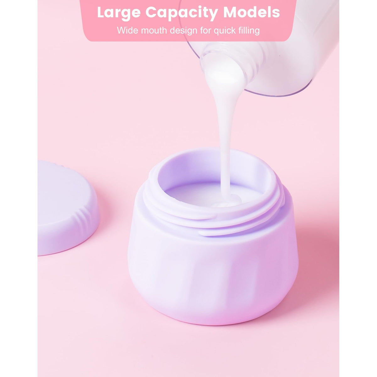 Mrsdry's large capacity travel container with a wide mouth design for easy filling, perfect for toiletries. Verified by CuratCart.