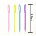 Durable plastic sewing needles for crafts, available in vibrant colors at Curat Cart. 100% Authentic and ready for your creative projects.