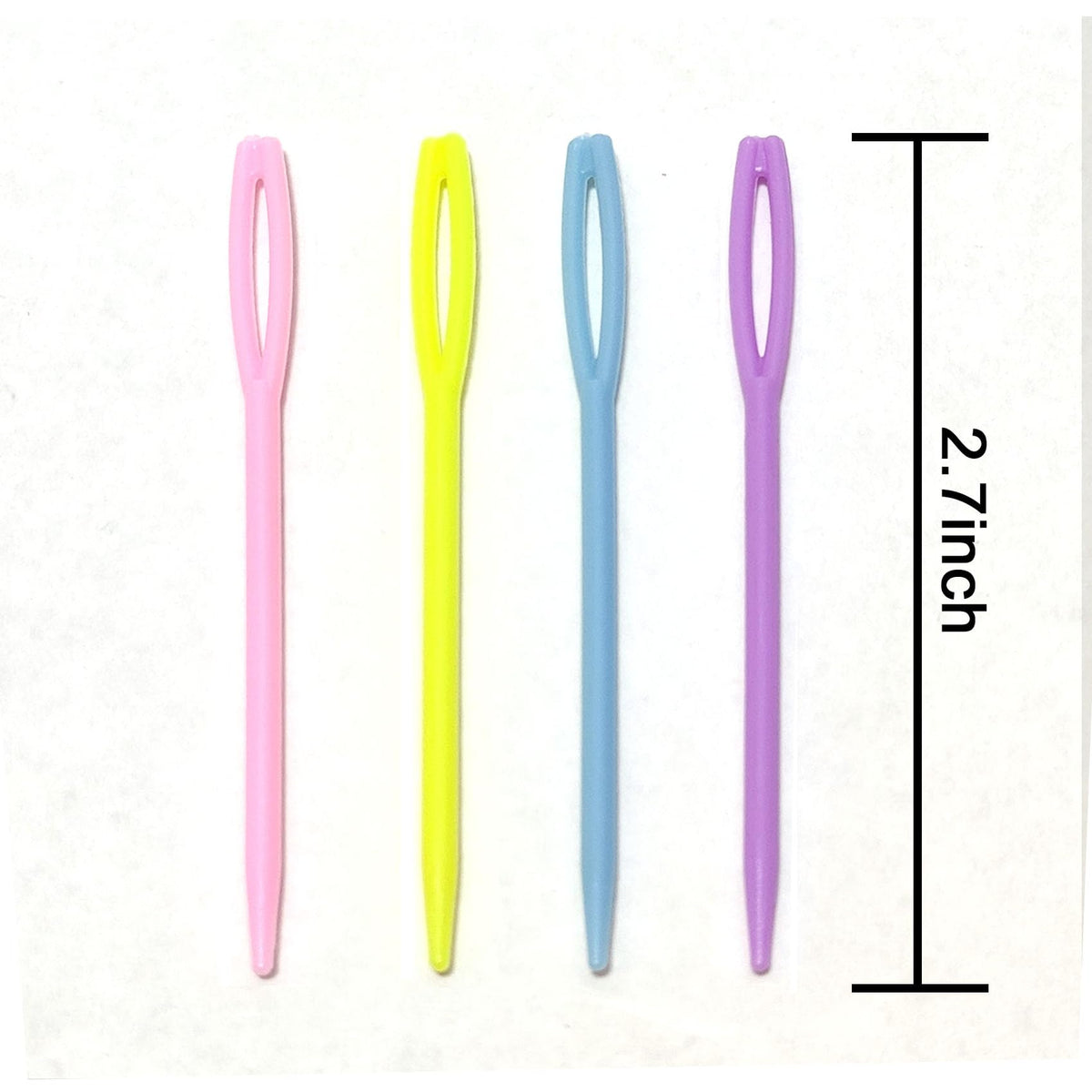 Durable plastic sewing needles for crafts, available in vibrant colors at Curat Cart. 100% Authentic and ready for your creative projects.