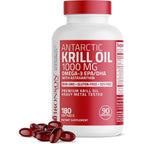 Bronson Antarctic Krill Oil 1000 mg with Omega-3s, 180 Softgels | Heavy Metal Tested, with EPA, DHA, Astaxanthin and Phospholipids, Non-GMO, Gluten Free, Soy Free