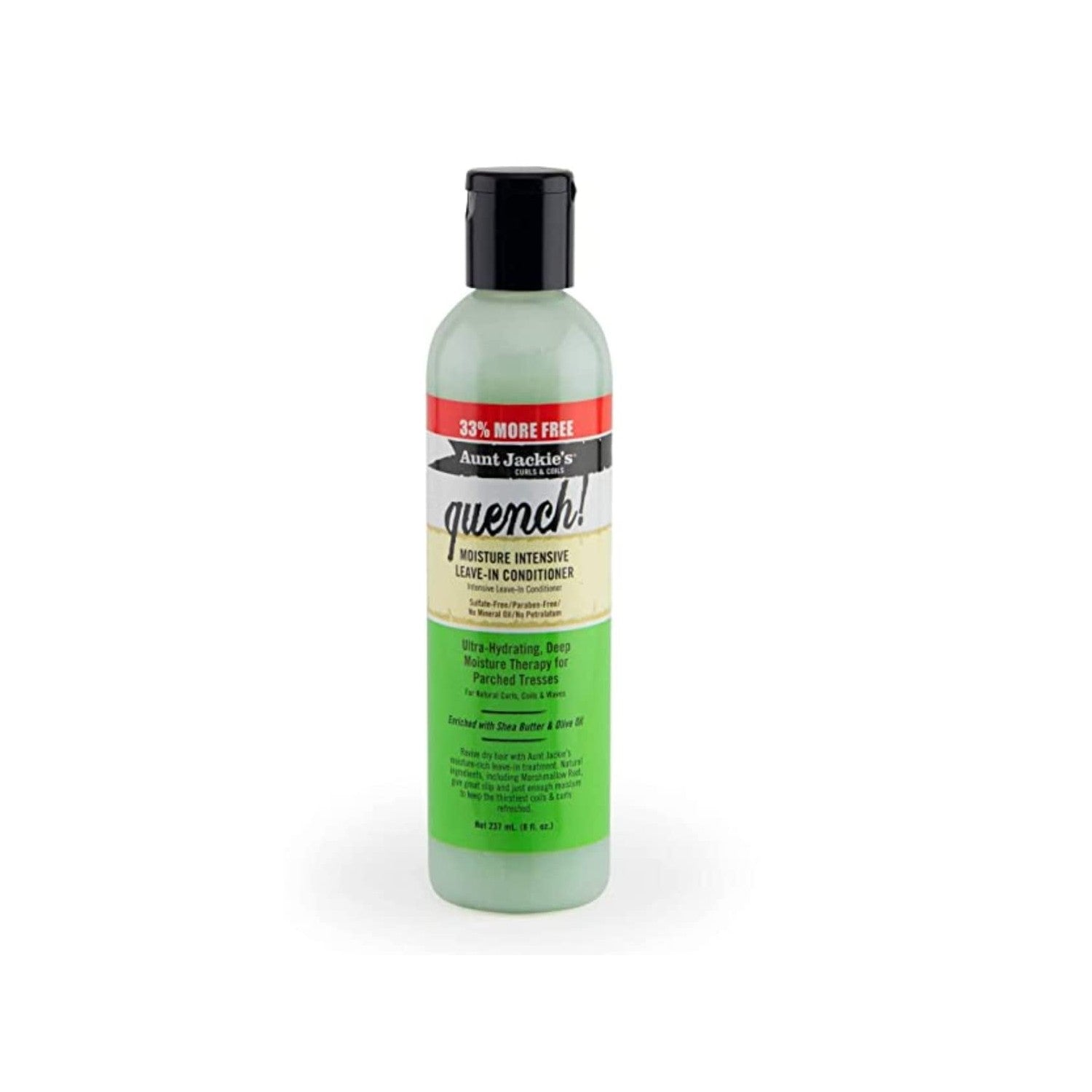 Aunt Jackie's Quench Moisture Intensive Leave-in Conditioner, Shea butter & Olive Oil, 8 Fl.Oz - Pack of 3