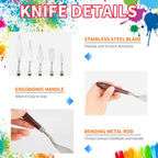 EGYPAMID Palette Knife Set features ergonomic handles and stainless steel blades. 100% Authentic, available at Curat Cart in India.