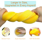 Premium car wash sponge showcasing super absorbent, dense foam and upgraded quality, available at Curat Cart.