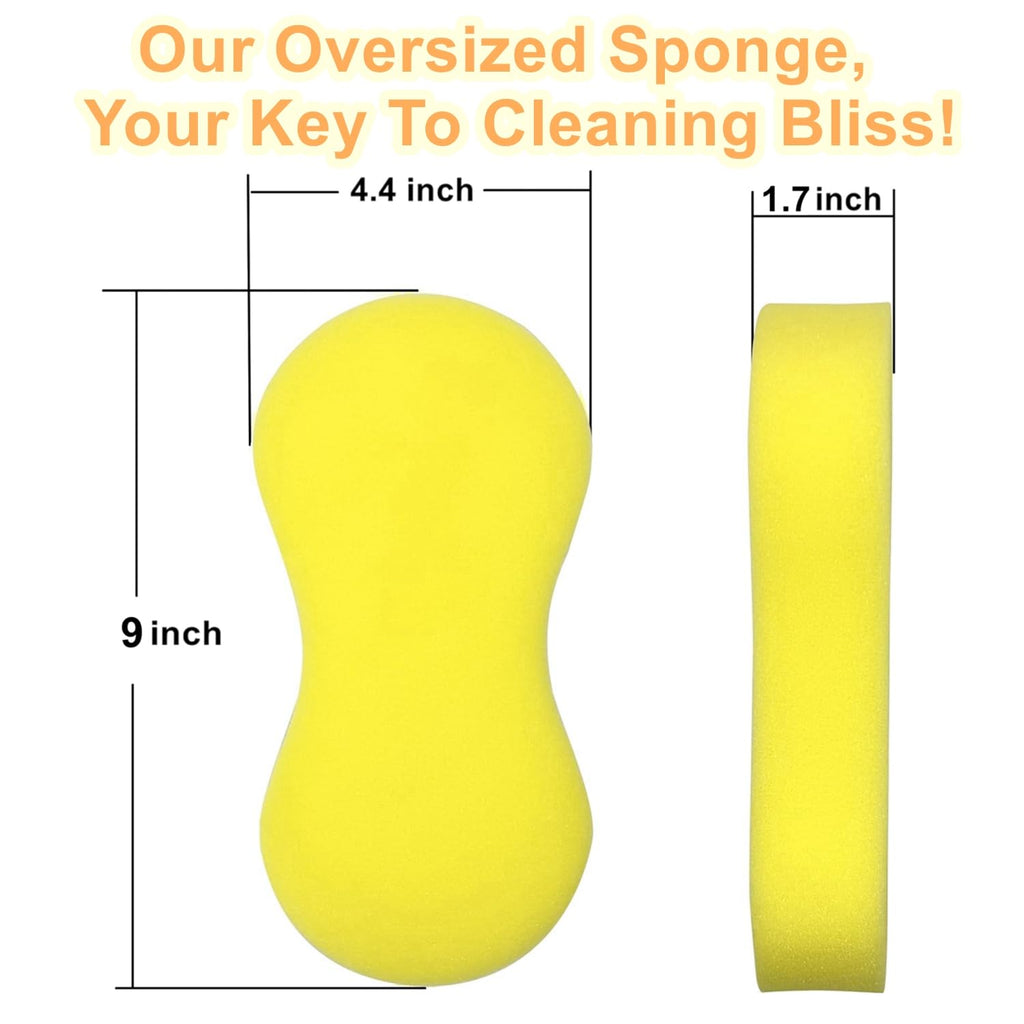 Premium car wash sponge measuring 9x4.4x1.7 inches, 100% authentic and available in India at Curat Cart.