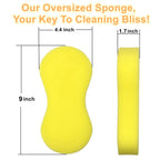 Premium car wash sponge measuring 9x4.4x1.7 inches, 100% authentic and available in India at Curat Cart.