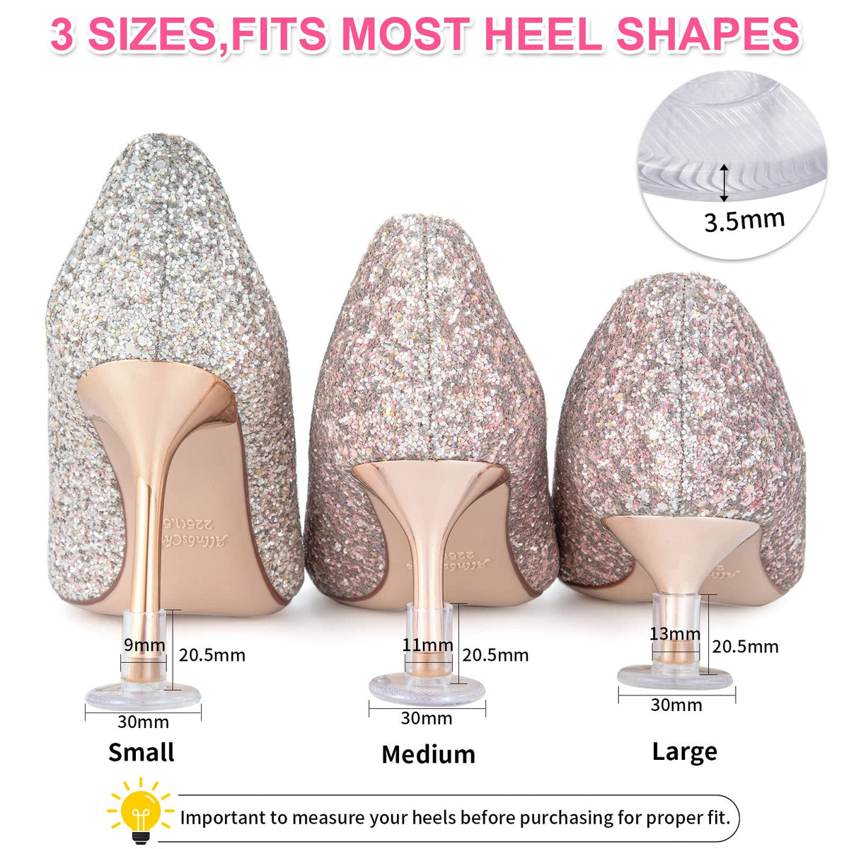 High Heel Protectors for Grass in three sizes, ensuring 100% Authentic quality available in India at Curat Cart.
