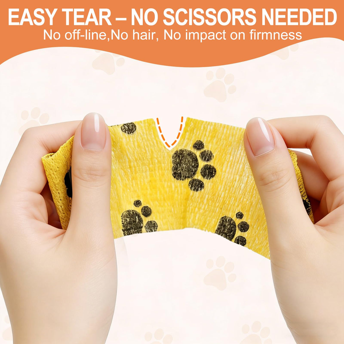Premium imported Vet Wrap Cohesive Bandage, easy tear design for convenient use. Available at Curat Cart.