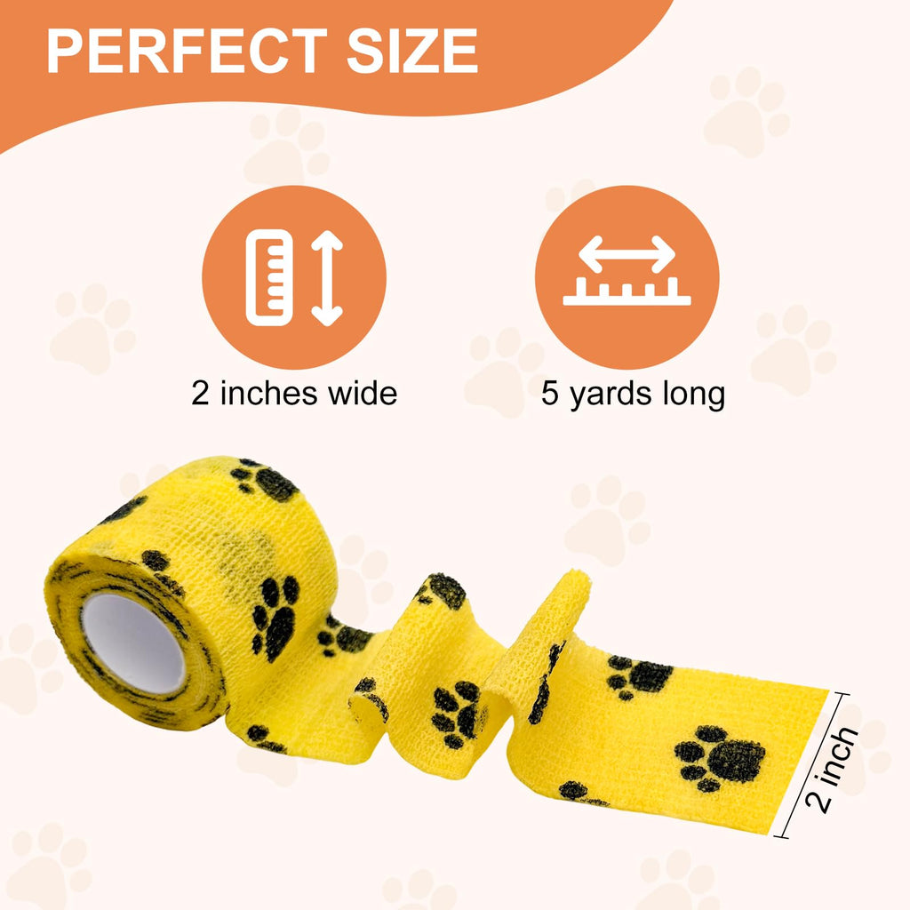 Vet Wrap Cohesive Bandage, 2 inches wide and 5 yards long, 100% Authentic, available at Curat Cart in India.