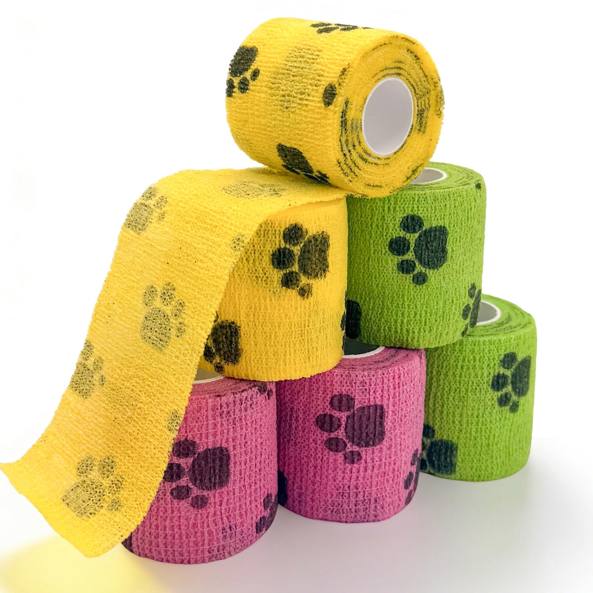 Discover premium imported Vet Wrap cohesive bandage in vibrant colors, perfect for pets. Available at Curat Cart.