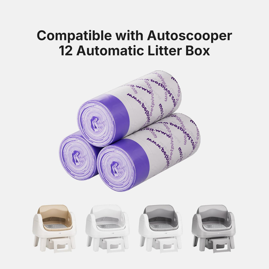 High-quality replacement bags for Autoscooper 12 Automatic Litter Box, neatly packaged for optimal convenience at Curat Cart.