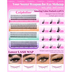 Enhance your look with Calphdiar Bottom Lash Clusters. Available online, 255 pieces in various lengths. Order today!