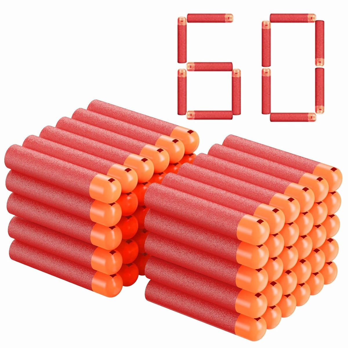 100% Genuine 60PCS Mega Dart Refill Pack for N-Strike, perfect for endless fun and action-packed playtime.