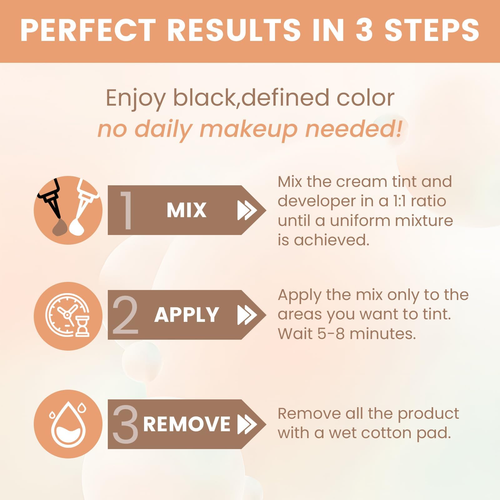 Lash Color Kit, Black Eyelash Color Kit with Natural Results, 8 ml | Temporary Color for Eyebrows Lashes Easy Use for Salon and Home
