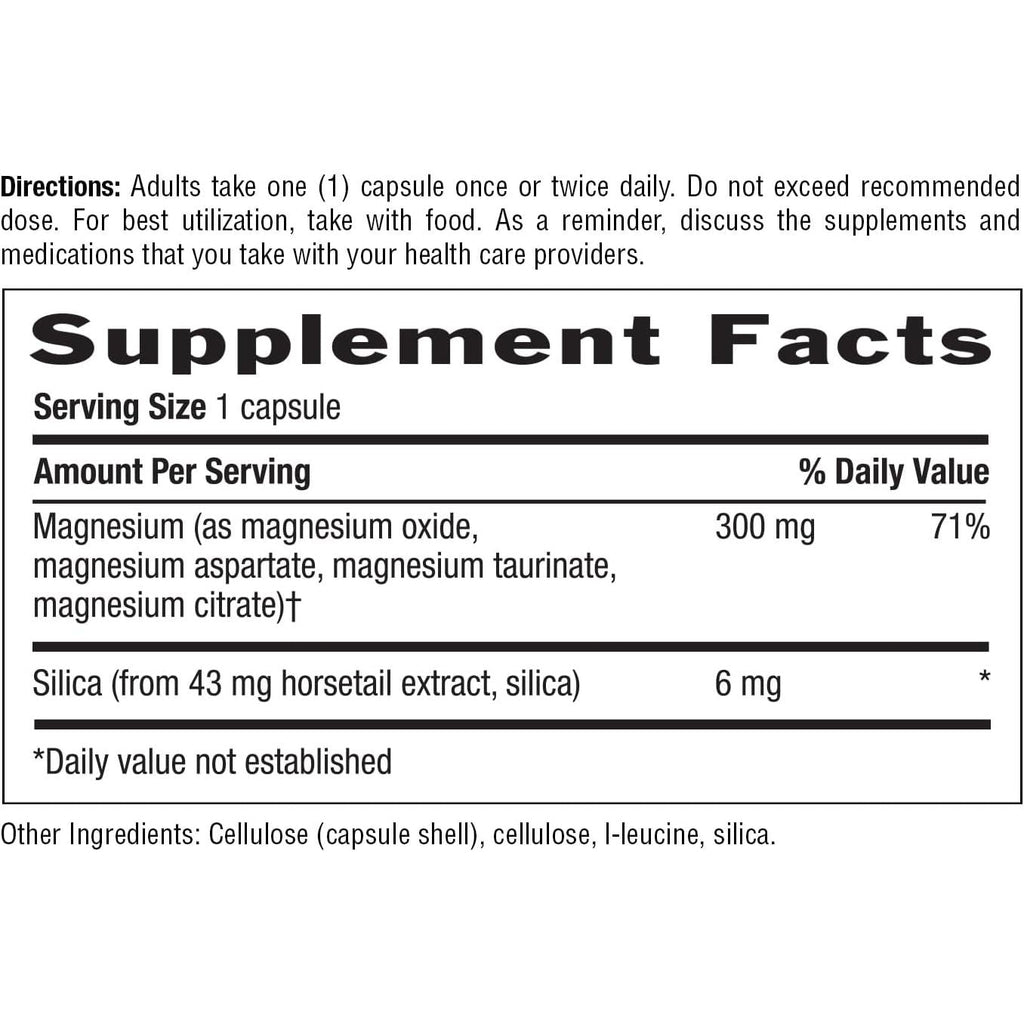 Buy now Target-Mins Magnesium with Silica 300mg, 60 Vegan Capsules, Certified Gluten Free, Certified Vegan at indiglob india