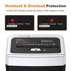 Bonsaii 15-Sheet Cross-Cut 40-Min Heavy Duty Paper Shredder for Home Office