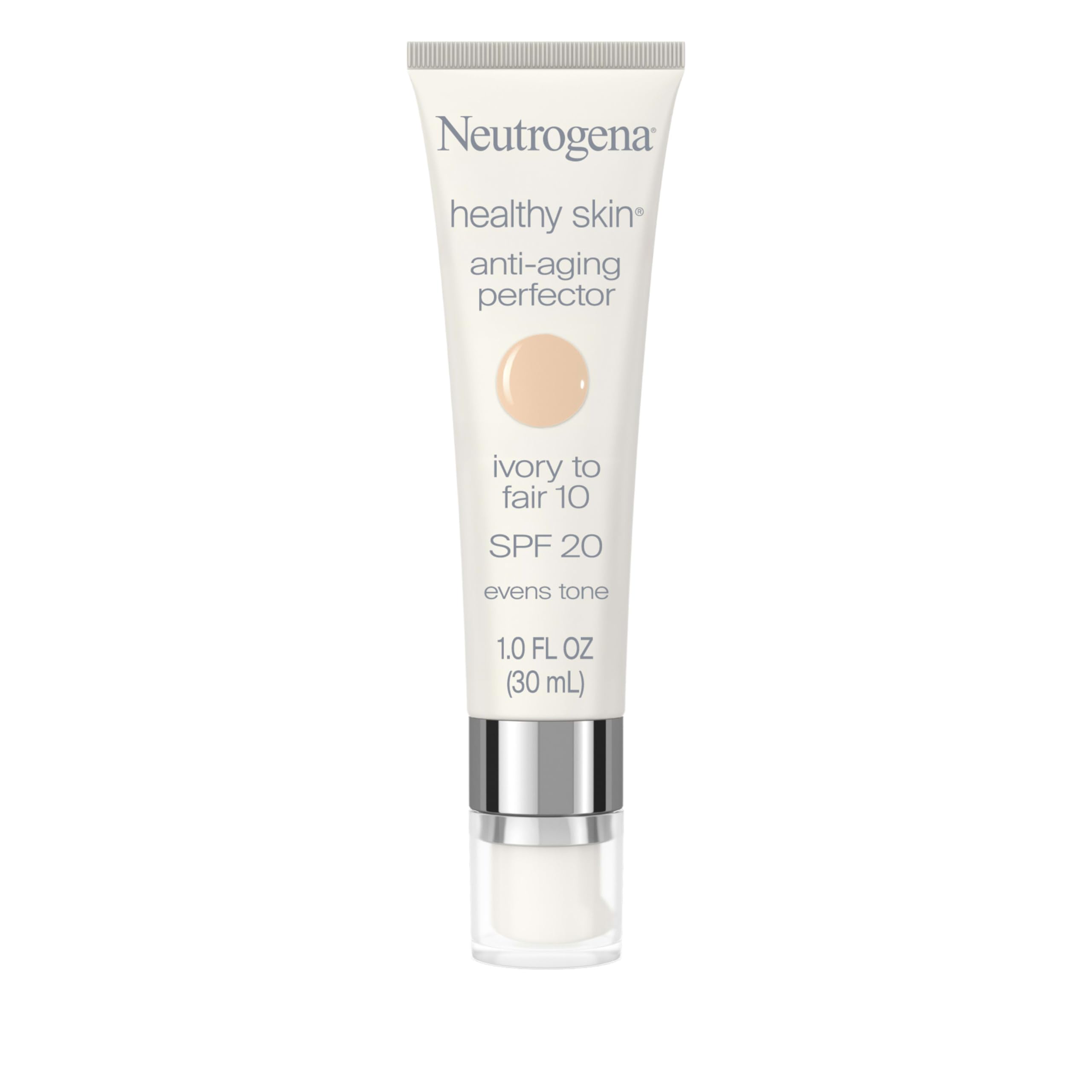 Buy now Neutrogena Healthy Skin Anti-Aging Perfector Tinted Facial Moisturizer and Retinol Treatment with Broad Spectrum SPF 20 Sunscreen with Titanium Dioxide, 10 Ivory to Fair, 1 fl. oz at indiglob india