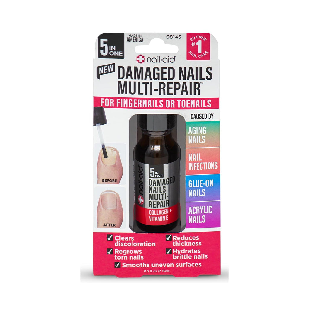 Nail-Aid - 5-in-1 Damaged Nails Multi-Repair for Fingernails or Toenails