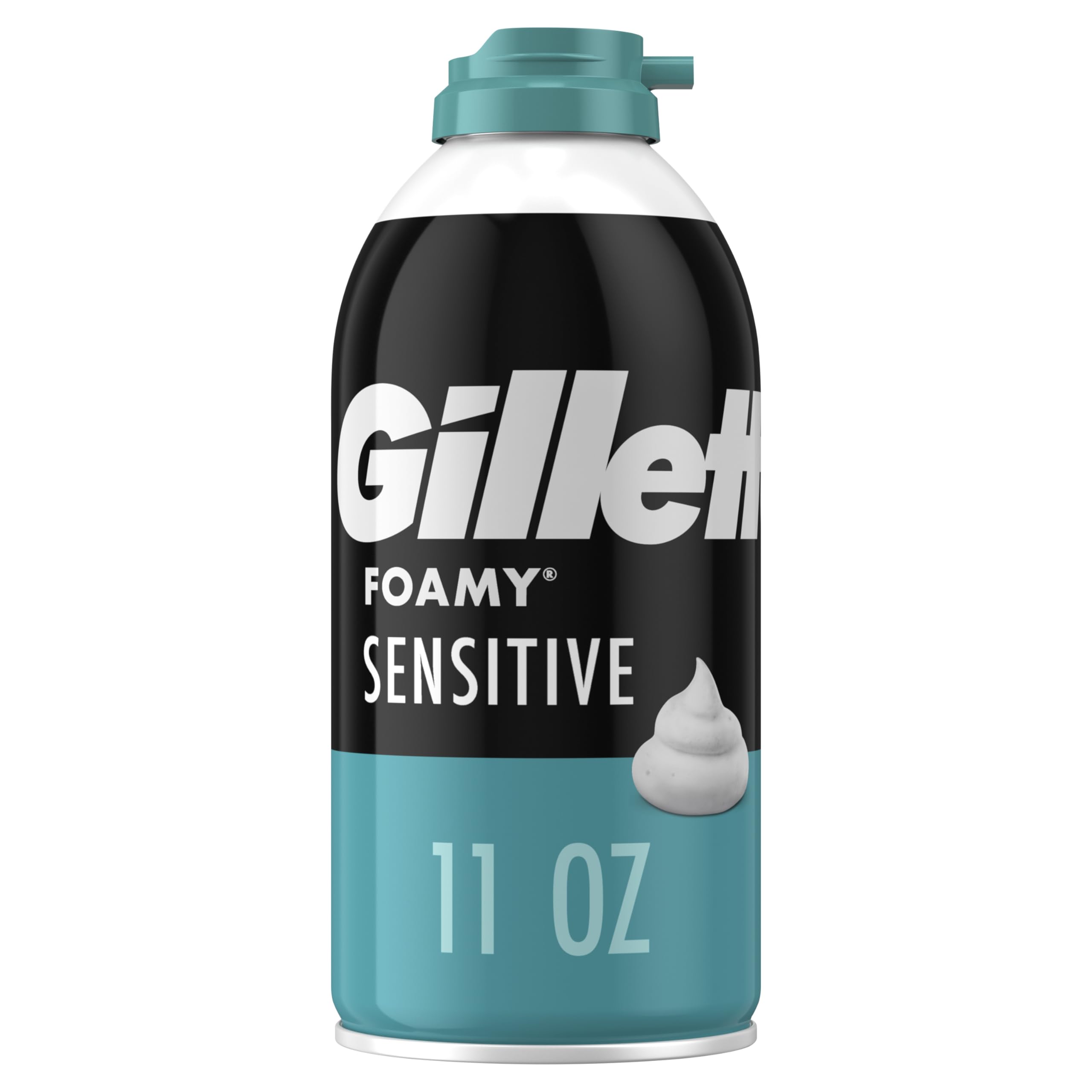 Gillette Foamy Shaving Cream, Sensitive Skin, 11 Ounce (Pack of 12)
