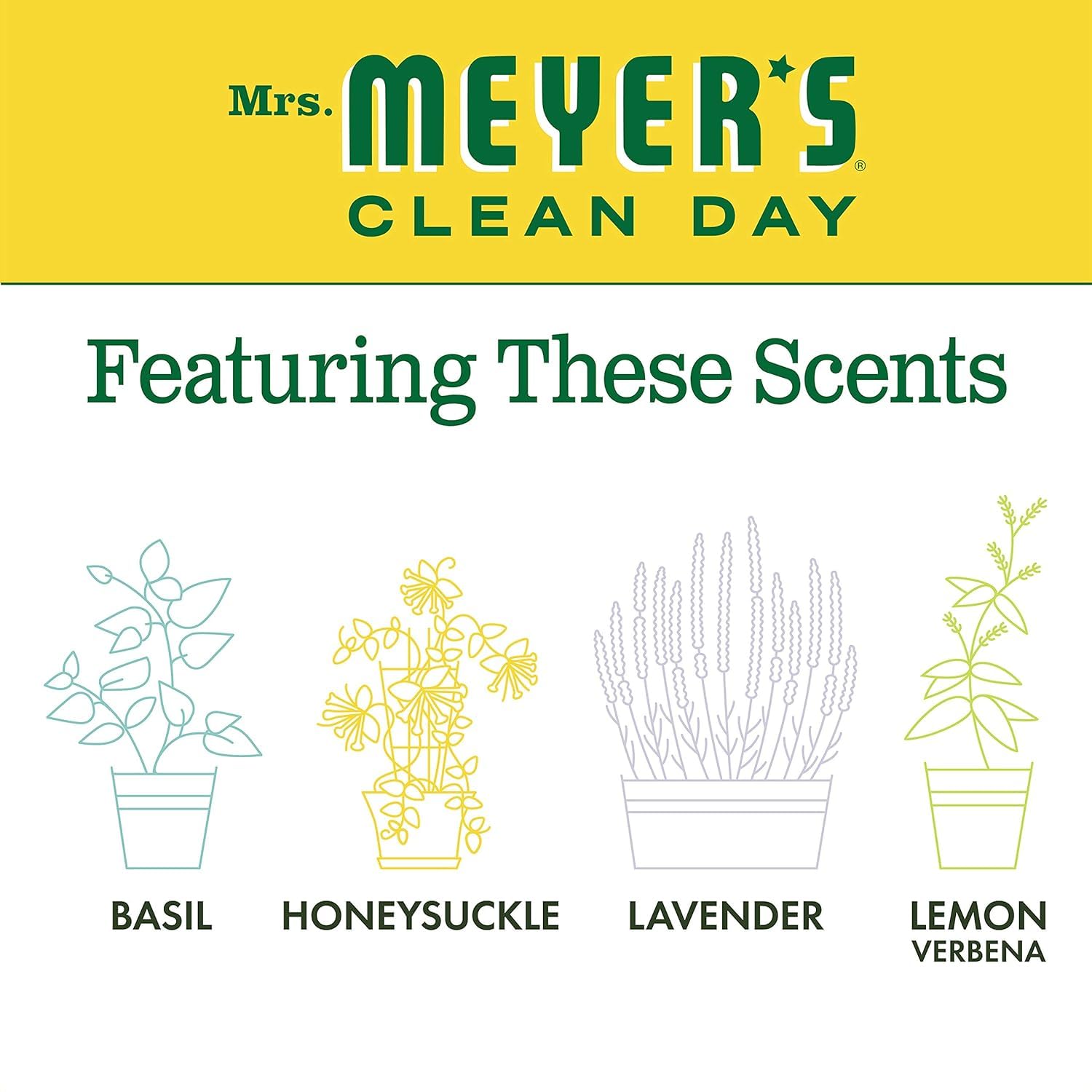 Buy now MRS. MEYER'S CLEAN DAY Hand Soap, Made with Essential Oils, Honeysuckle, 12.5 fl. oz - Pack of 6 at indiglob india