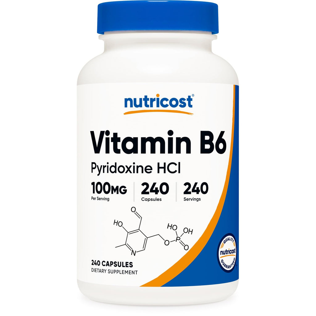 Nutricost Vitamin B6 (Pyridoxine HCl) 100mg, 240 Capsules