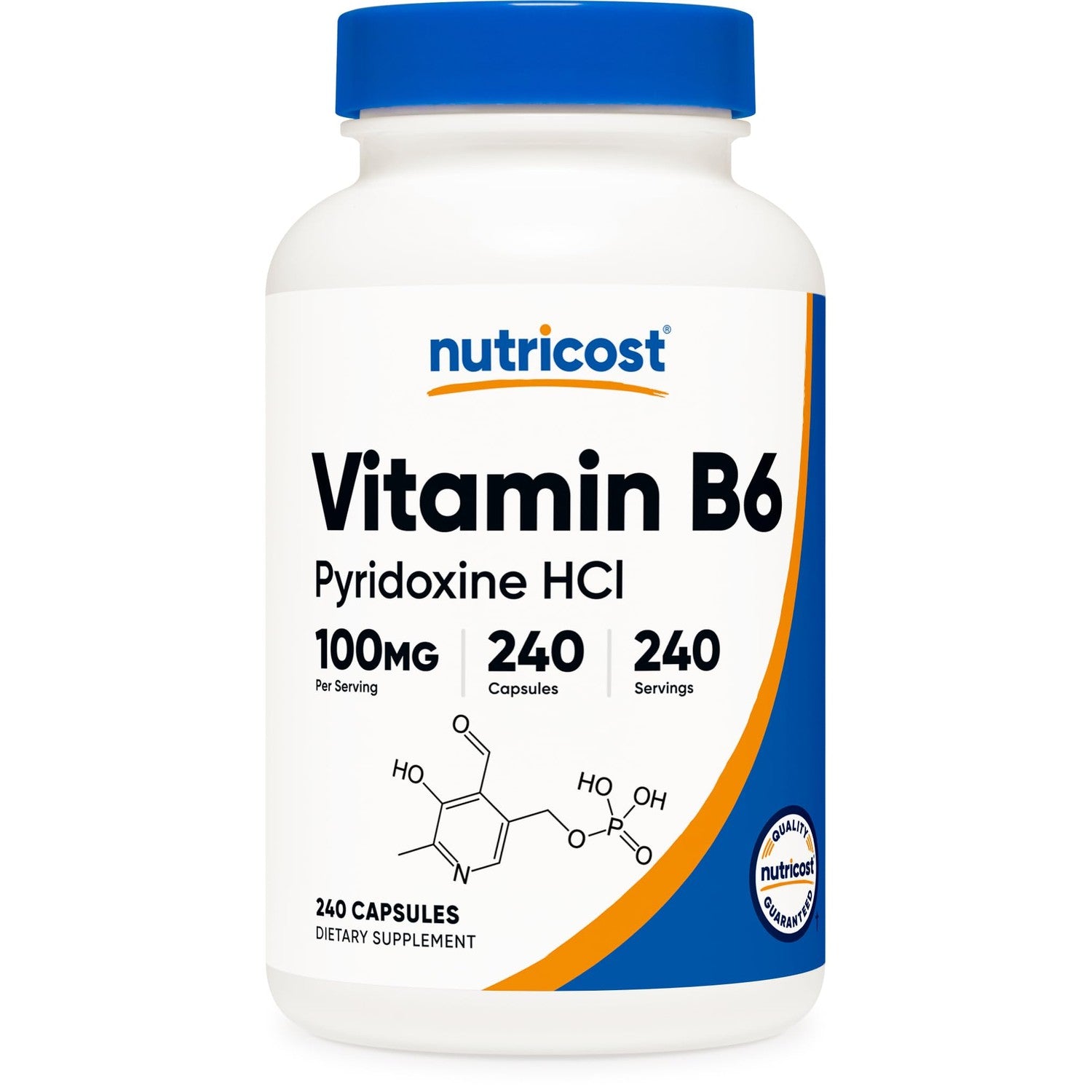 Nutricost Vitamin B6 (Pyridoxine HCl) 100mg, 240 Capsules