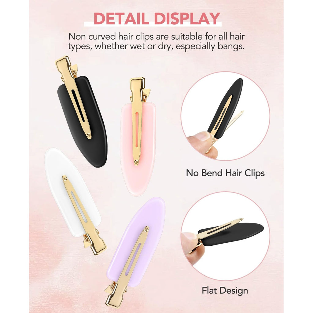 Amizo 8 Pcs No Crease Hair Clips for Makeup and Styling for Women and Girls