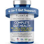 4-in-1 Gut Health Support – Prebiotics + Probiotics + Postbiotics + Digestive Enzymes for Women and Men – DE111 Spore Probiotic for Digestive Support & Bloating – Non-GMO – 60 Veggie Capsules
