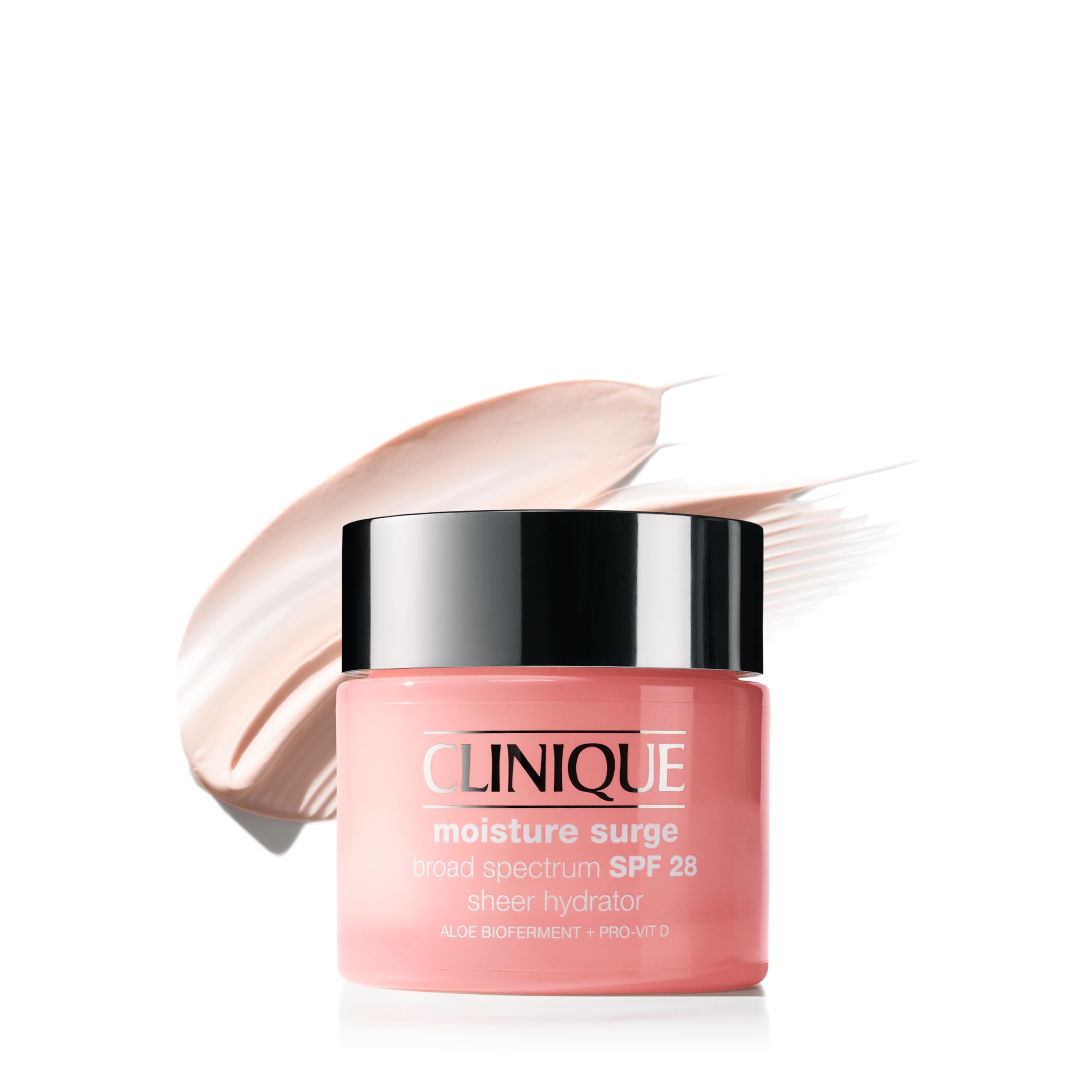 Clinique Moisture Surge Broad Spectrum SPF 28 Sheer Hydrator Face Moisturizer With SPF, Hyaluronic Acid, Aloe Bioferment + Provitamin D | Hydrating + Sun Protection